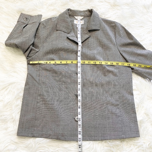 TALBOTS Wool Houndstooth Jacket 2 - Picture 6 of 8